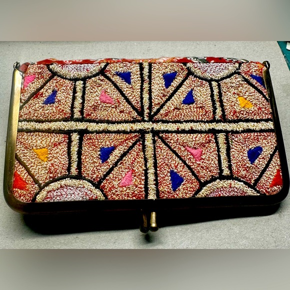 Anthropologie Moroccan Tile Print Clutch - Picture 2 of 7